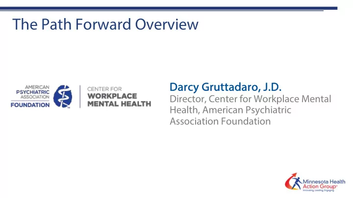 the path forward overview