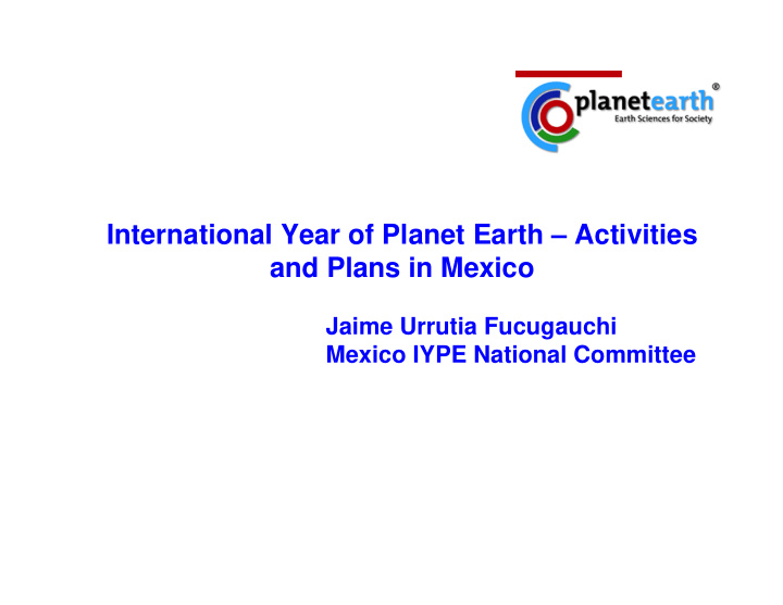 international year of planet earth activities and plans