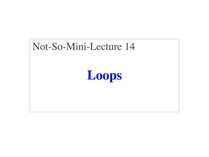 loops example summing the elements of a list