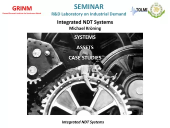 SEMINAR  GRINM  R&amp;D Laboratory on Industrial Demand  General Research Institute for Nonferrous