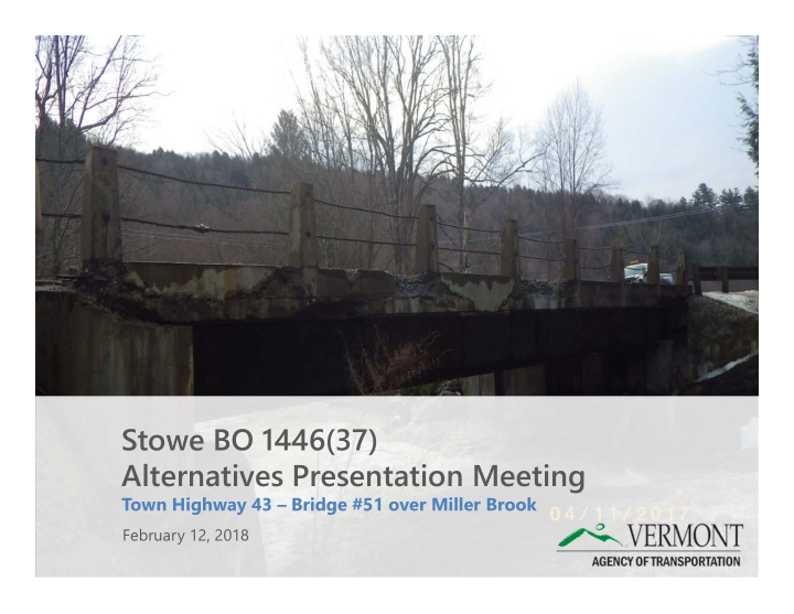 stowe bo 1446 37 alternatives presentation meeting