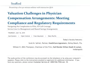 Compliance and Regulatory Requirements  Navigating the Complexities in PSAs, ED Call Coverage,