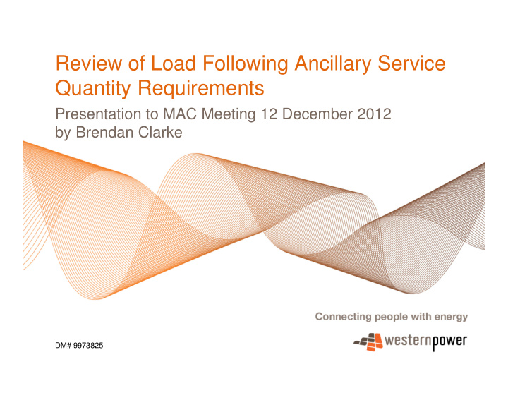 review of load following ancillary service quantity