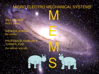 M  WILL BROWN  INSET intern  E  WENHUA ZHANG  My mentor  PROFESSOR KIMBURLY  M  TURNER, PHD.  Our
