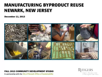 December 11, 2013  FALL 2013 COMMUNITY DEVELOPMENT STUDIO In partnership with the City  y of New