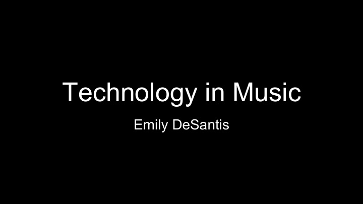 technology in music
