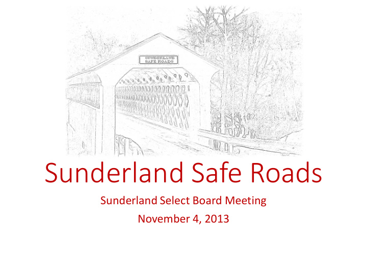 sunderland safe roads