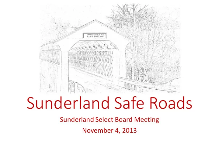 sunderland safe roads