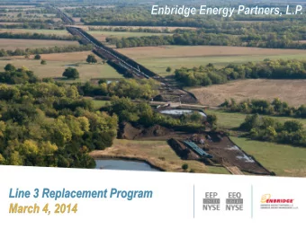 Legal Notice This presentation includes certain forward looking information (FLI) to provide