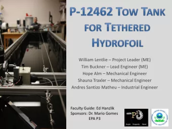 Faculty Guide: Ed Hanzlik  Sponsors: Dr. Mario Gomes  EPA P3  Project overview  System design