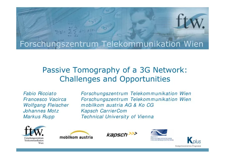 forschungszentrum telekommunikation wien