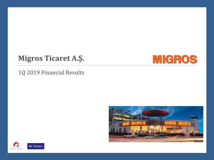 migros t icaret a