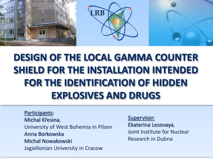 design of the local gamma counter