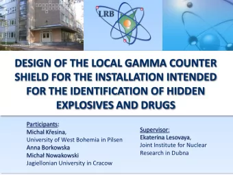 DESIGN OF THE LOCAL GAMMA COUNTER  SHIELD FOR THE INSTALLATION INTENDED  FOR THE IDENTIFICATION OF