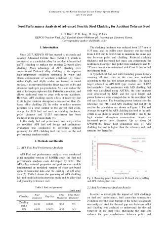 Fuel Performance Analysis of Advanced Ferritic Steel Cladding for Accident Tolerant Fuel J. H. Kim