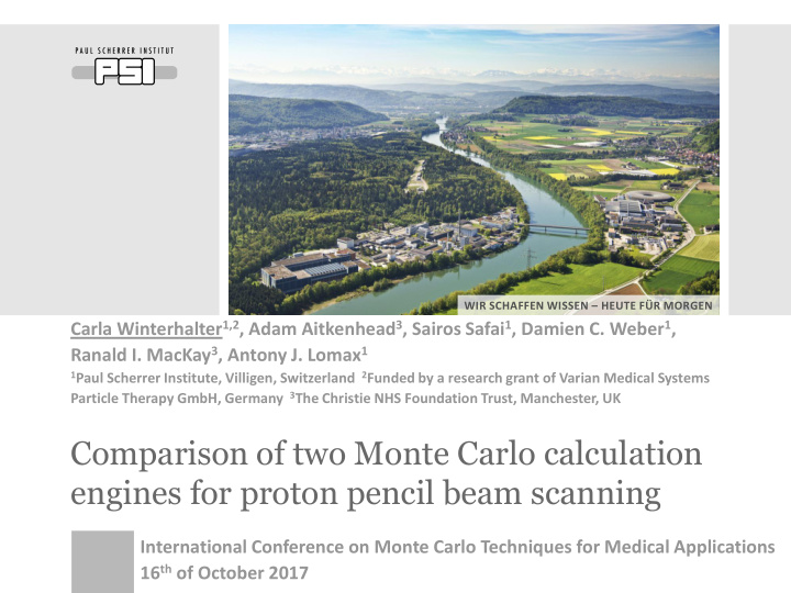 comparison of two monte carlo calculation engines for