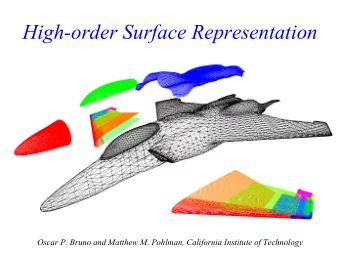 High-order Surface Representation  Oscar P. Bruno and Matthew M. Pohlman, California Institute of