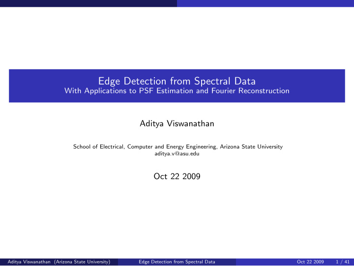 edge detection from spectral data