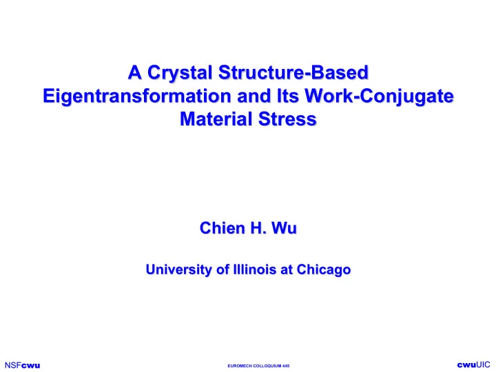 a crystal structure based based a crystal structure