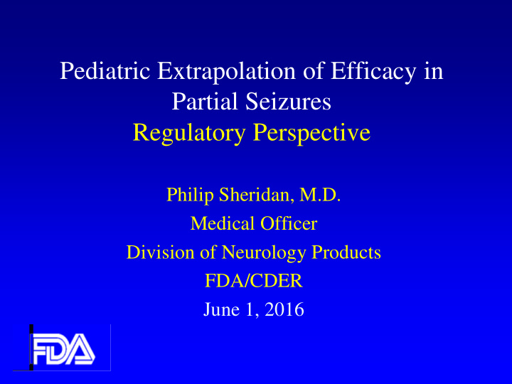 pediatric extrapolation of efficacy in partial seizures