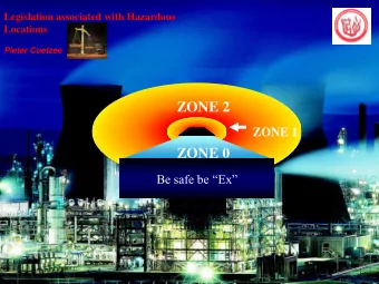 ZONE 2  ZONE 1  ZONE 0 Be safe be Ex  Contents ExP  History  Introduction  Occupational