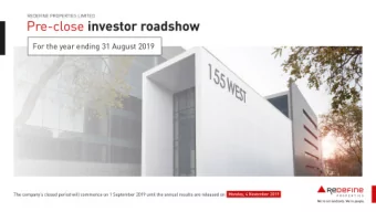 Our conversation  2  Strategic overview  Property asset platform  Financial insights  Redefine