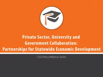 OverviewIndustry-University-Government  Partnerships and  Statewide Economic Development