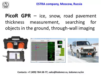 Who we are  In 2012-2014 ESTRA has developed UWB radar  technologies: transceivers, antennas,
