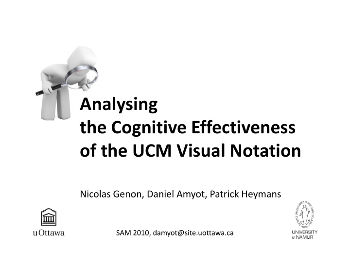 analysing the cognitive effectiveness of the ucm visual