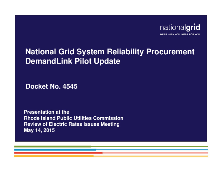 national grid system reliability procurement demandlink