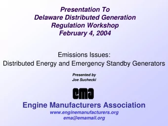 Engine Manufacturers Association  www.enginemanufacturers.org  ema@emamail.org  Engine