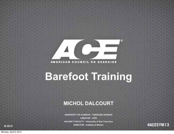 barefoot training