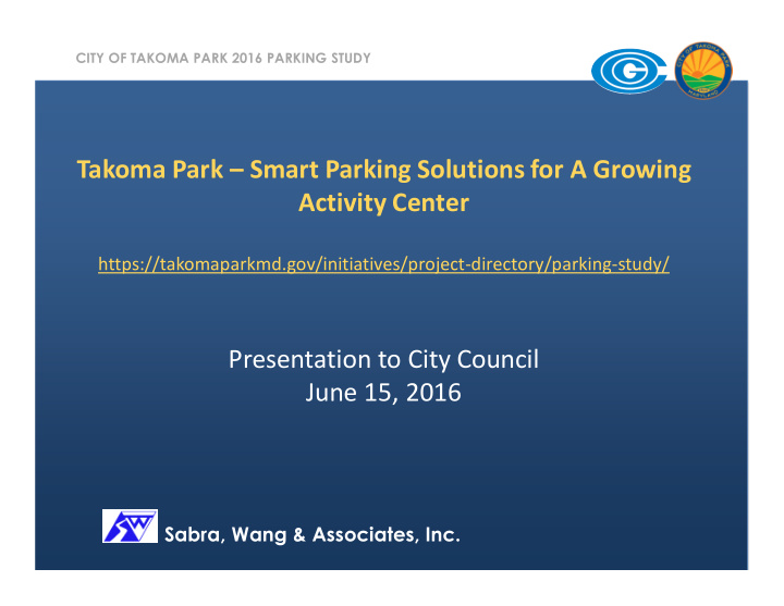 takoma park smart parking solutions for a growing