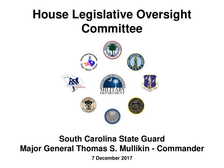 house legislative oversight committee