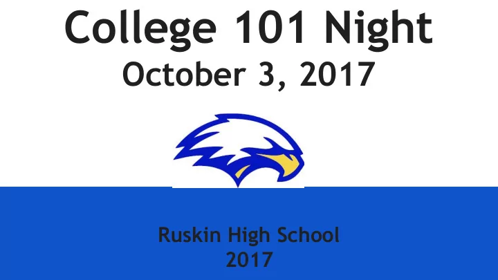 college 101 night