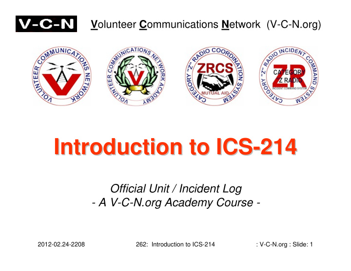 introduction to ics 214 214 introduction to ics
