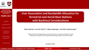 User Association and Bandwidth Allocation for  Communications  PIMRC 2017  Terrestrial and Aerial