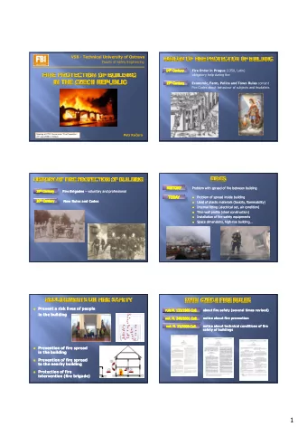 1  Fire protection of buildings (FPB)  Definitions of fire test standard and assessment of