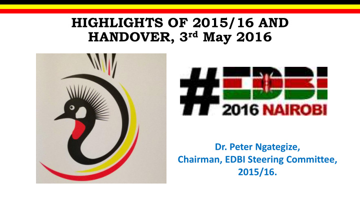 highlights of 2015 16 and handover 3 rd may 2016