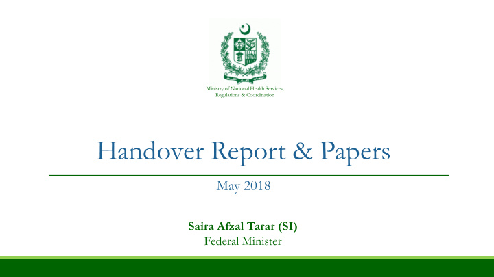handover report papers