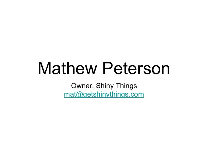 mathew peterson