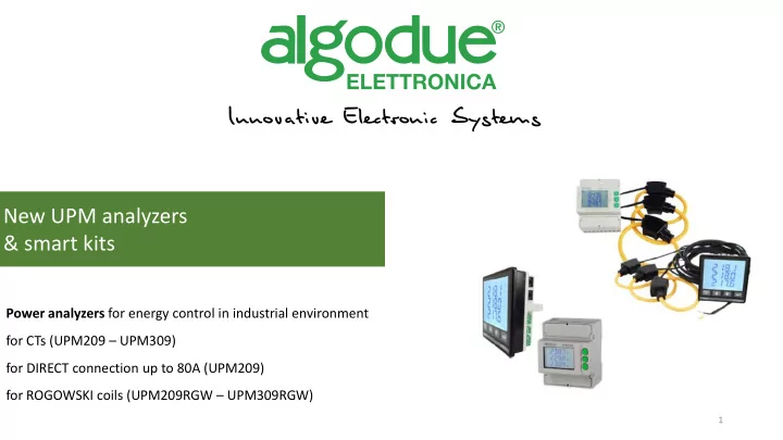 new upm analyzers smart kits
