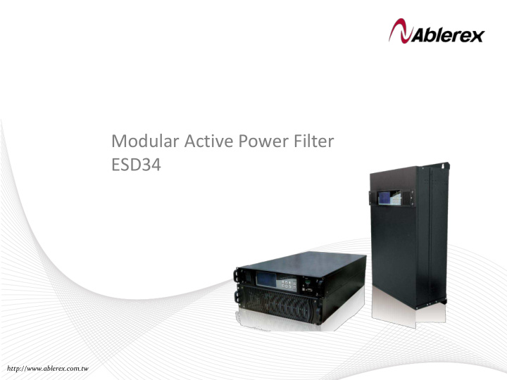 modular active power filter esd34 http ablerex com tw new