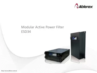 Modular Active Power Filter  ESD34  http://www.ablerex.com.tw  New Generation  Enersine ESD34