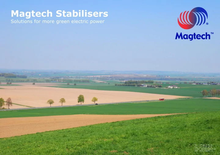 magtech stabilisers