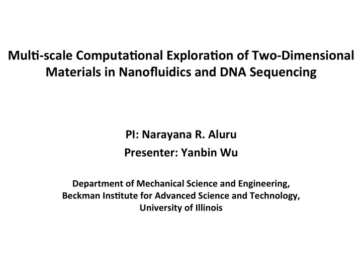 mul scale computa onal explora on of two dimensional