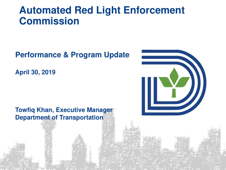 automated red light enforcement commission