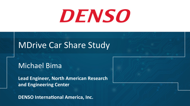 mdrive car share study