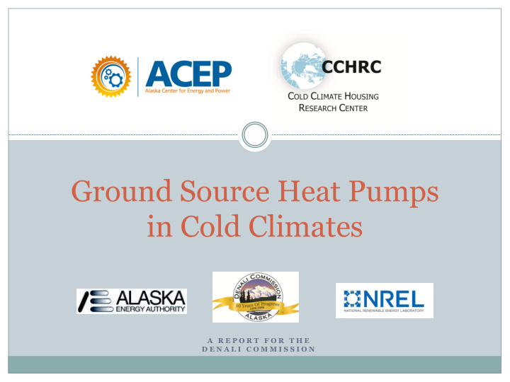 ground source heat pumps in cold climates