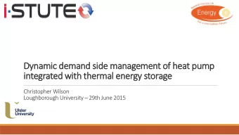 Dynamic demand side management of heat pump integrated with thermal energy storage  Christopher